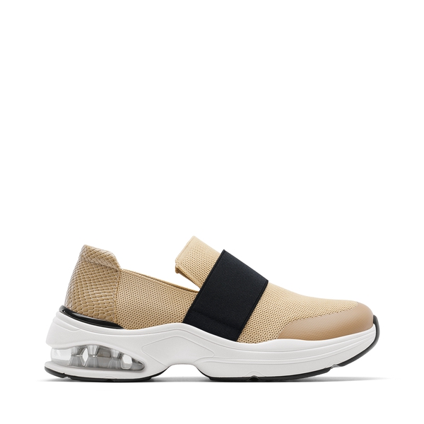 Slip-on Knitted Air Cushion Sneakers - NUDE - 1